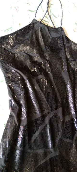 Vestido fiesta lentejuelas Calcedonia