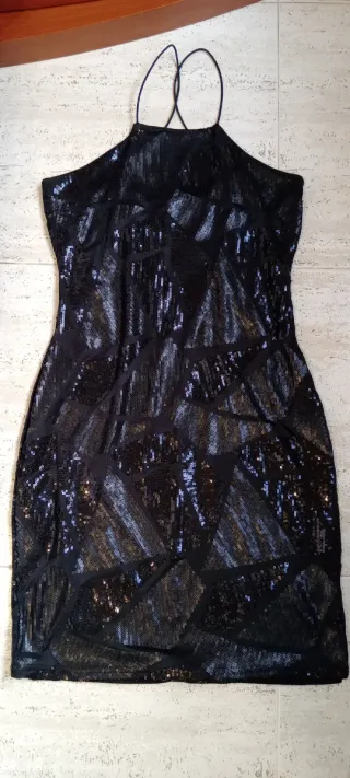 Vestido fiesta lentejuelas Calcedonia