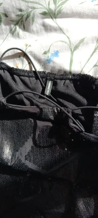 Vestido fiesta lentejuelas Calcedonia