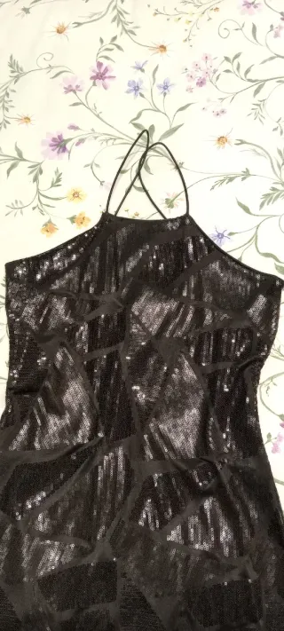 Vestido fiesta lentejuelas Calcedonia