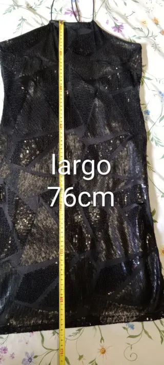 Vestido fiesta lentejuelas Calcedonia