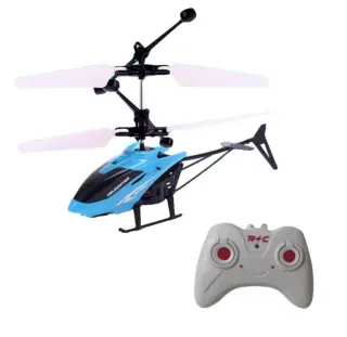 Helicóptero Dron RC Azul y Negro