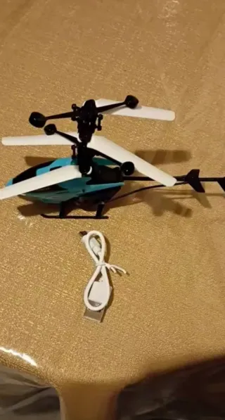 Helicóptero Dron RC Azul y Negro