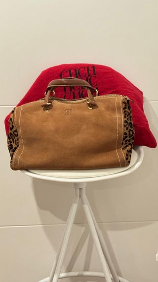 Bolso CH Piel Marrón y Animal Print