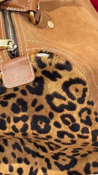 Bolso CH Piel Marrón y Animal Print