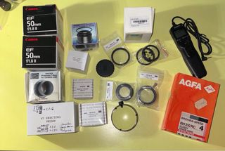 Lote Accesorios Fotografía Canon, Baader, Agfa
