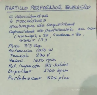 Martillo Eléctrico ENEACRO 3,5 J