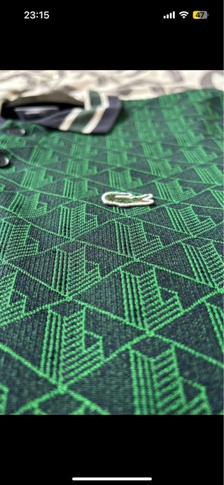 Polo Lacoste Verde y Negro