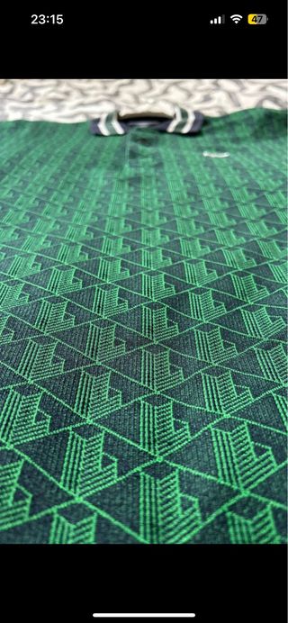 Polo Lacoste Verde y Negro