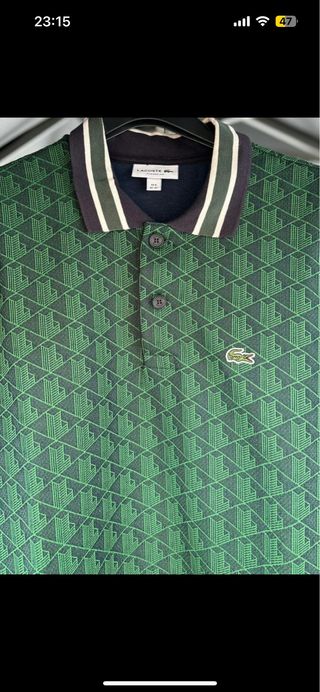 Polo Lacoste Verde y Negro