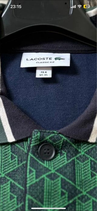 Polo Lacoste Verde y Negro
