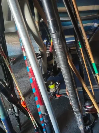 Lote de cañas de pesca