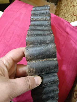 Cartucciera sportiva vintage in cuoio