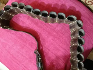 Cartucciera sportiva vintage in cuoio