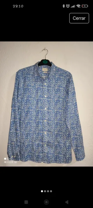 Camisa estampada celeste