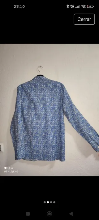 Camisa estampada celeste