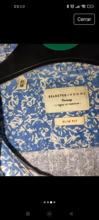 Camisa estampada celeste