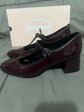 Zapatos Graceland granate mujer talla 40