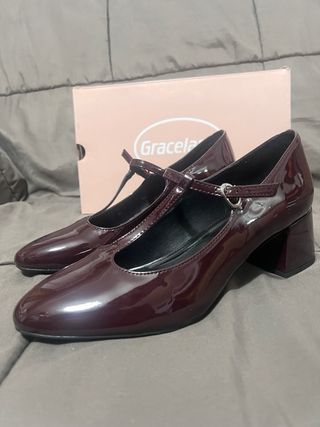 Zapatos Graceland granate mujer talla 40