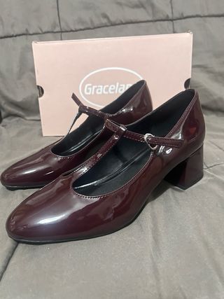 Zapatos Graceland granate mujer talla 40