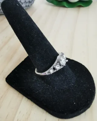 Anillo Moissanita real, tamaño Ajustable