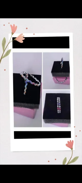 Pendientes Plata Ley Circonitas Multicolor