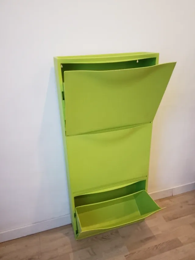 Lote 3 Zapateros Verticales Pared Verde Lima