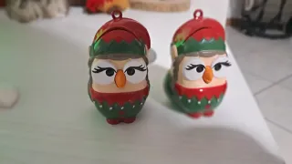 Segnaposto Egan Gufo Natale 2 pezzi