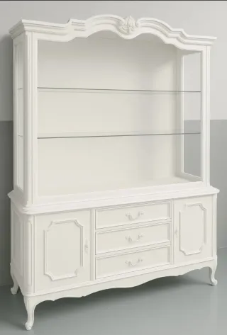 Vitrina Aparador Vintage Madera y Cristal