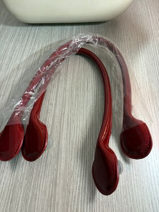 Borsa O bag beige con 2 paia di manici