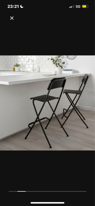 Taburete plegable negro