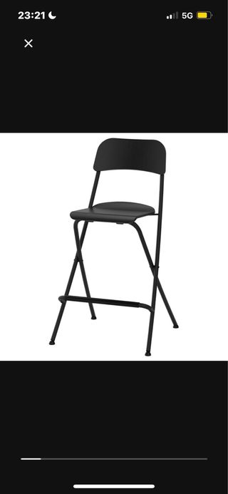 Taburete plegable negro