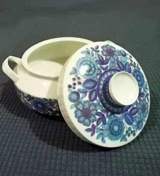 Sopera Floral Azul PONTESA Años 60