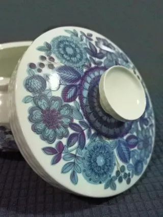 Sopera Floral Azul PONTESA Años 60