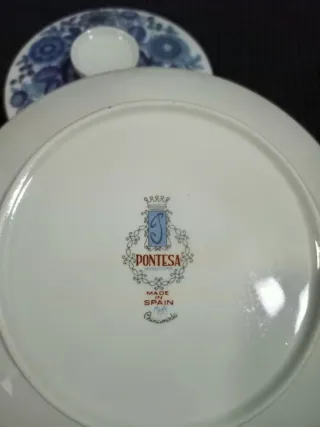 Sopera Floral Azul PONTESA Años 60