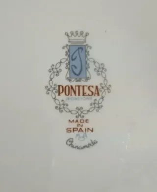 Sopera Floral Azul PONTESA Años 60