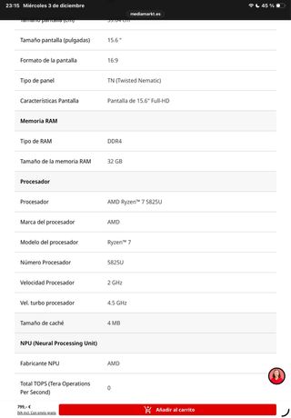 Acer Aspire Go 15 - Nuevo y Empaquetado