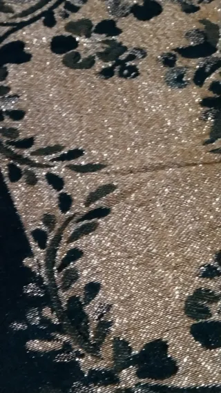 Pashmina azul y dorada con diseño