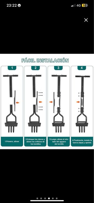 NUEVO Aireador de césped con 3 púas huecas