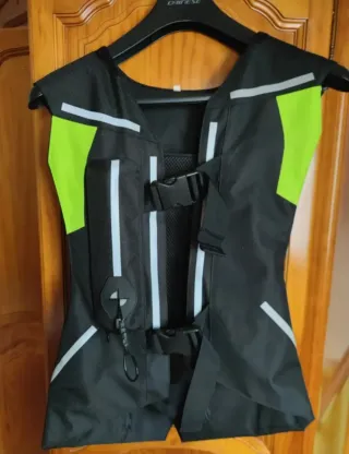Chaleco Airbag Moto Seguridad Negro/Verde