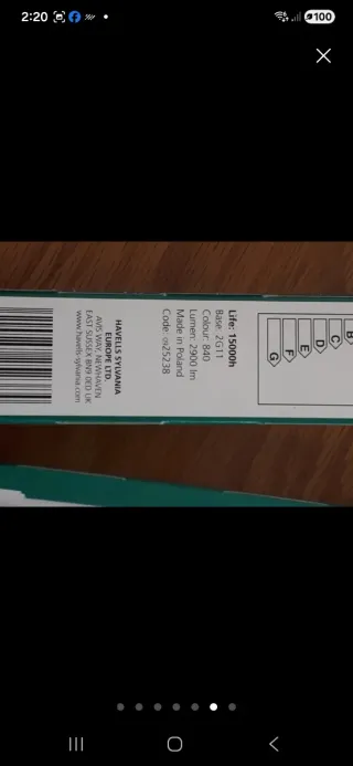 Tubo Fluorescente Sylvania PL-36W 840