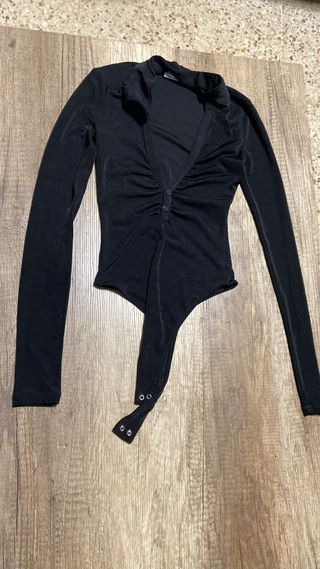 Body Bershka negro manga larga