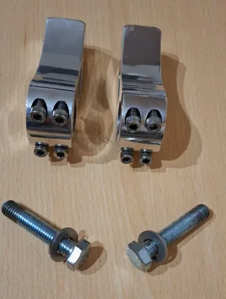 Torretas Manillar Custom Cromadas