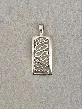 Colgante Plata 925 Diseño Abstracto