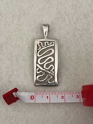 Colgante Plata 925 Diseño Abstracto