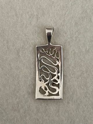 Colgante Plata 925 Diseño Abstracto