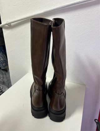 Stivali donna marrone tg 38 con zip nuovo