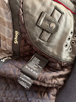 Chaqueta de cuero Schott Negra