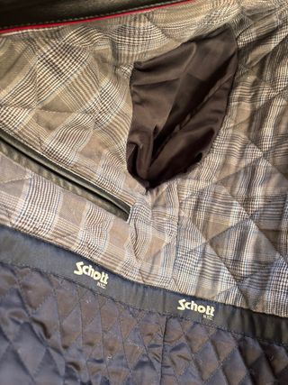 Chaqueta de cuero Schott Negra