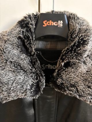 Chaqueta de cuero Schott Negra